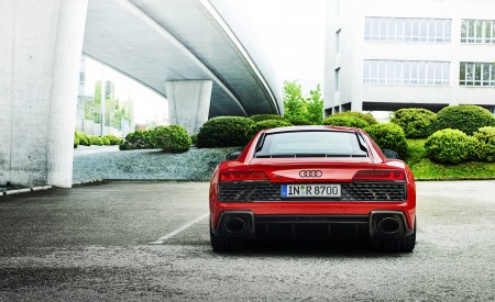 2022 Audi R8 Coupe V10 Performance RWD (Color: Tango Red) Rear Wallpapers 450x275 (157)