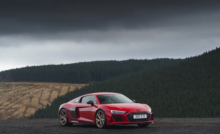 2022 Audi R8 Coupe V10 Performance RWD (UK-Spec) Front Three-Quarter Wallpapers 450x275 (49)