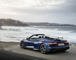 2022 Audi R8 Spyder V10 Performance RWD (Color: Ascari Blue Metallic) Rear Three-Quarter Wallpapers 150x120