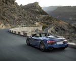 2022 Audi R8 Spyder V10 Performance RWD (Color: Ascari Blue Metallic) Rear Three-Quarter Wallpapers 150x120