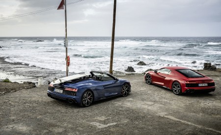 2022 Audi R8 Spyder V10 Performance RWD (Color: Ascari Blue Metallic) Wallpapers 450x275 (30)