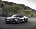 2022 Audi R8 Spyder V10 Performance RWD (Color: Daytona Gray Metallic) Front Three-Quarter Wallpapers 150x120