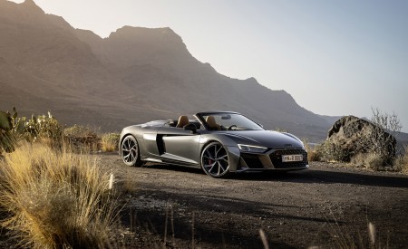 2022 Audi R8 Spyder V10 Performance RWD (Color: Daytona Gray Metallic) Side Wallpapers 450x275 (20)