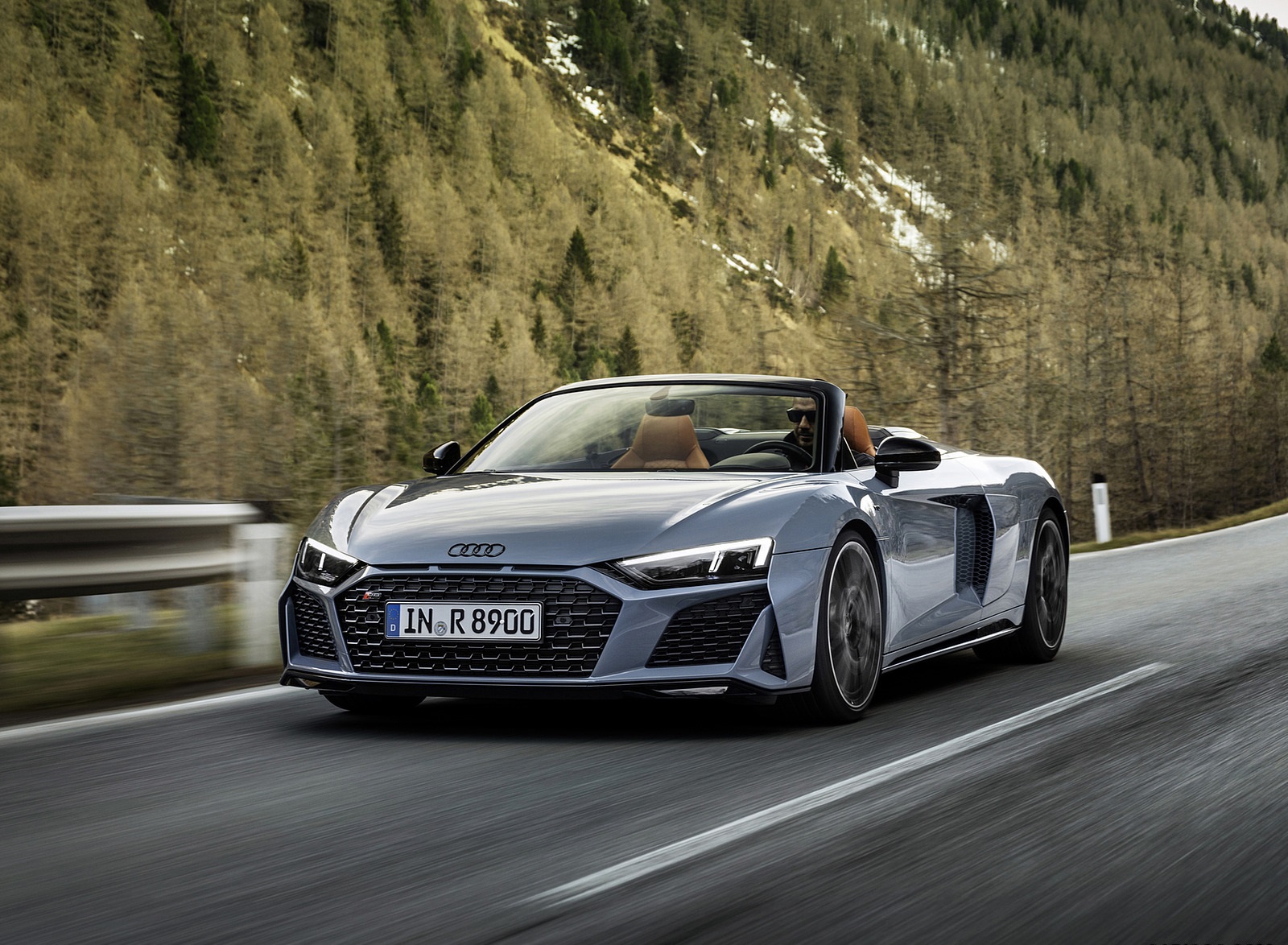 2022 Audi R8 Spyder V10 Performance RWD (Color: Kamero Grey) Front Three-Quarter Wallpapers #1 of 40
