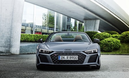 2022 Audi R8 Spyder V10 Performance RWD (Color: Kamero Grey) Front Wallpapers 450x275 (5)