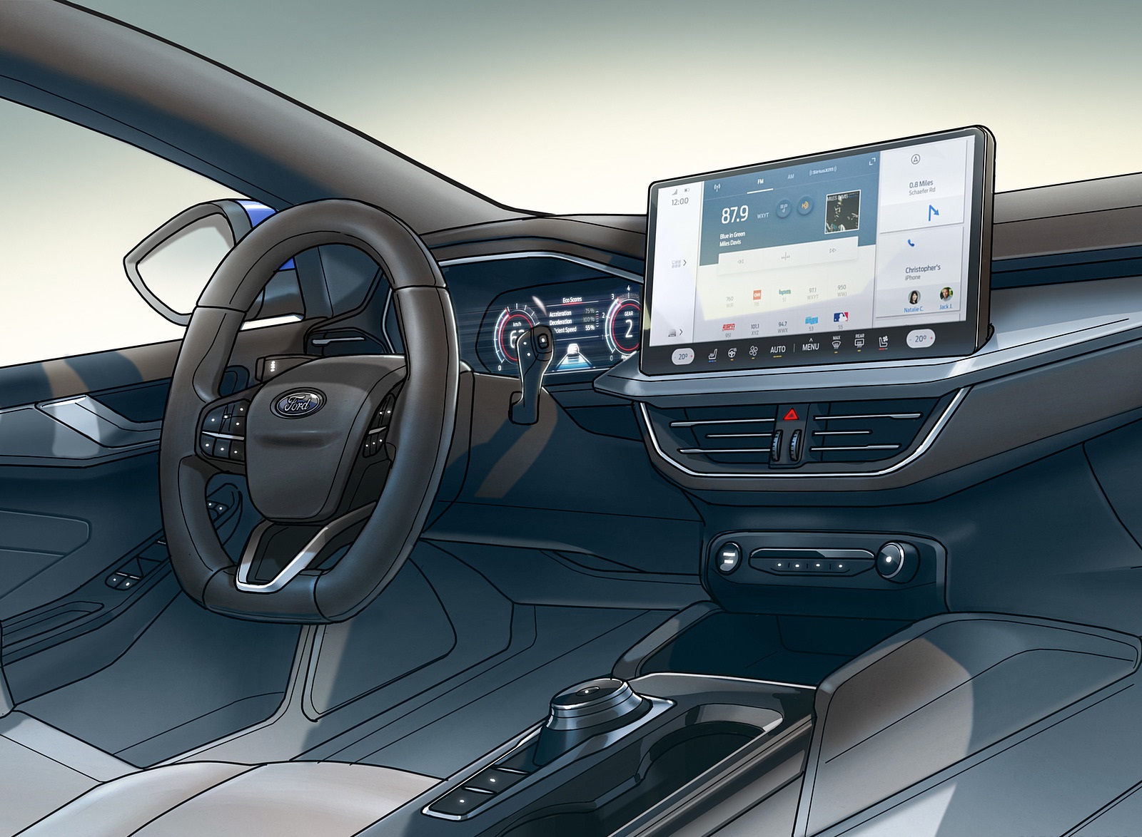 2022 Ford Focus Design Sketch Wallpapers (12)