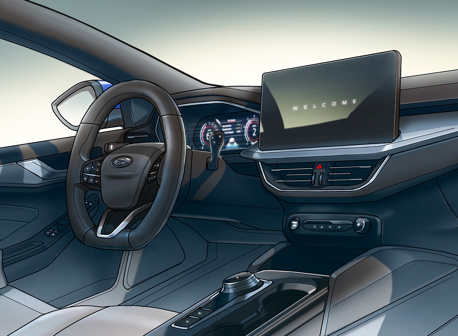 2022 Ford Focus Design Sketch Wallpapers  (11)