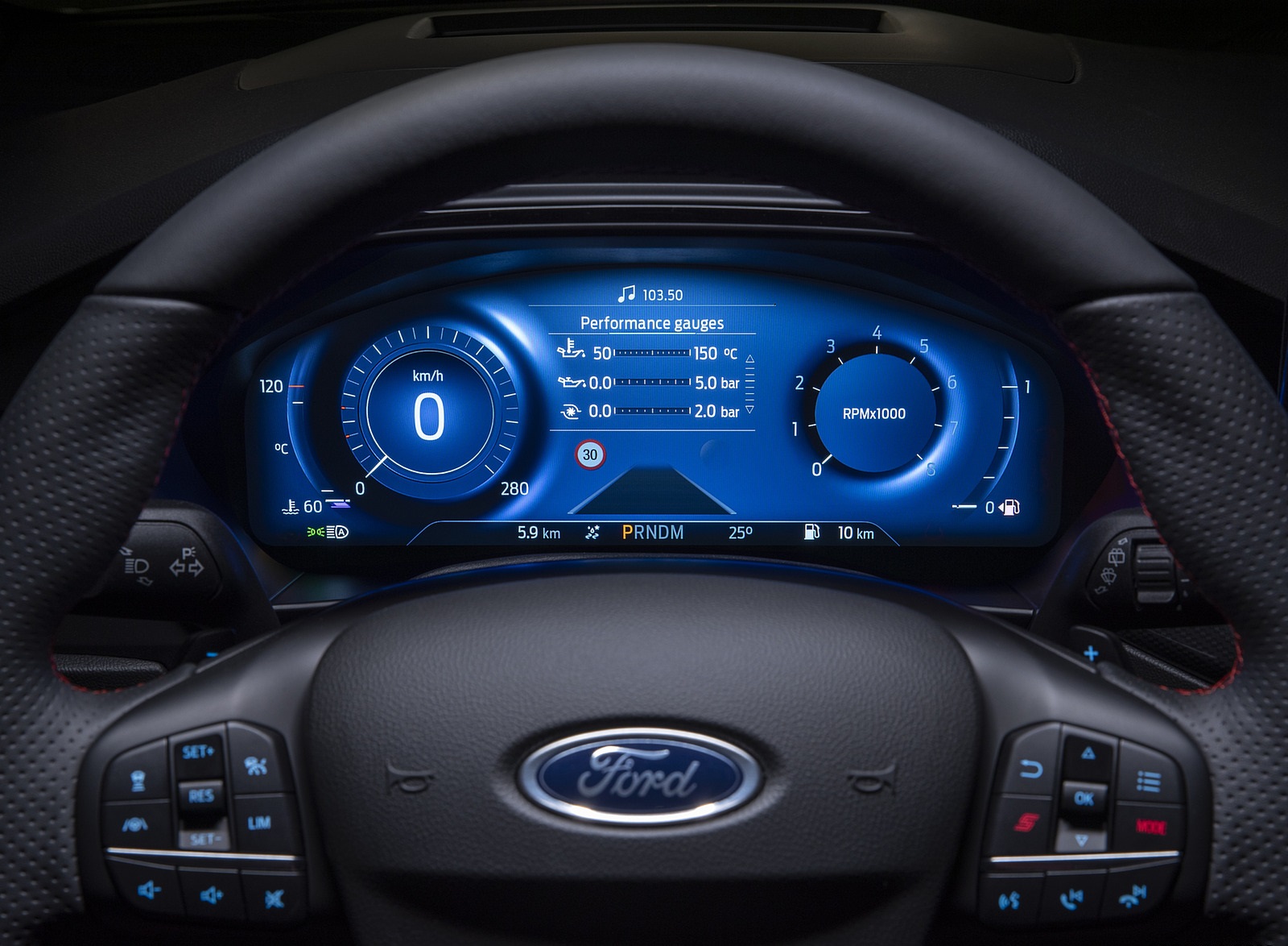 2022 Ford Focus ST Digital Instrument Cluster Wallpapers (11)
