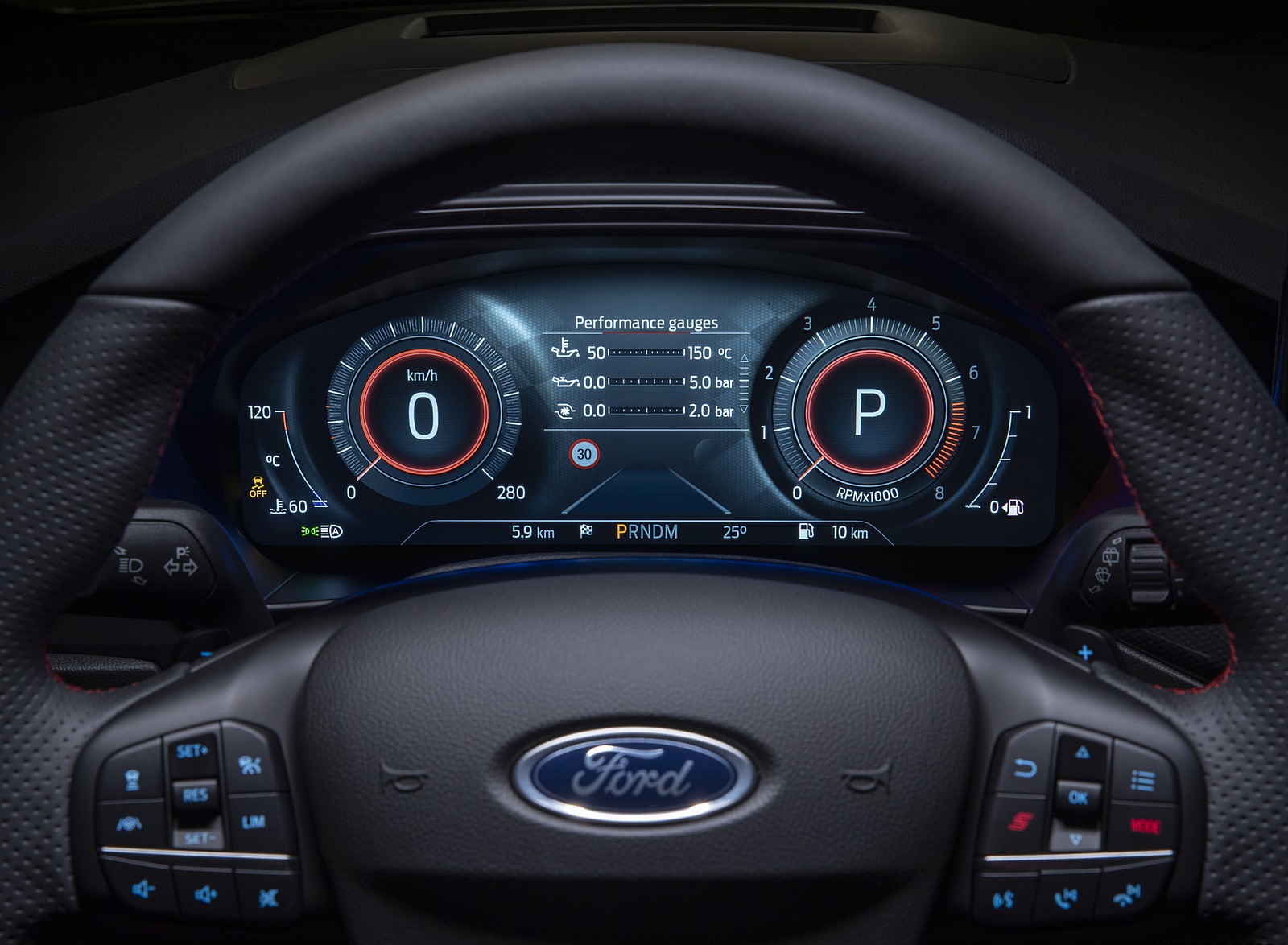 2022 Ford Focus ST Digital Instrument Cluster Wallpapers (14)