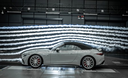 2022 Mercedes-AMG SL 55 4MATIC+ (Color: Alpine Grey Uni) Aerodynamics Wallpapers 450x275 (58)