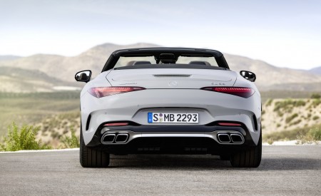2022 Mercedes-AMG SL 55 4MATIC+ (Color: Alpine Grey Uni) Rear Wallpapers 450x275 (36)