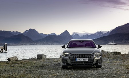 2022 Audi A8 (Color: Daytona Grey Matt Effect) Front Wallpapers 450x275 (34)