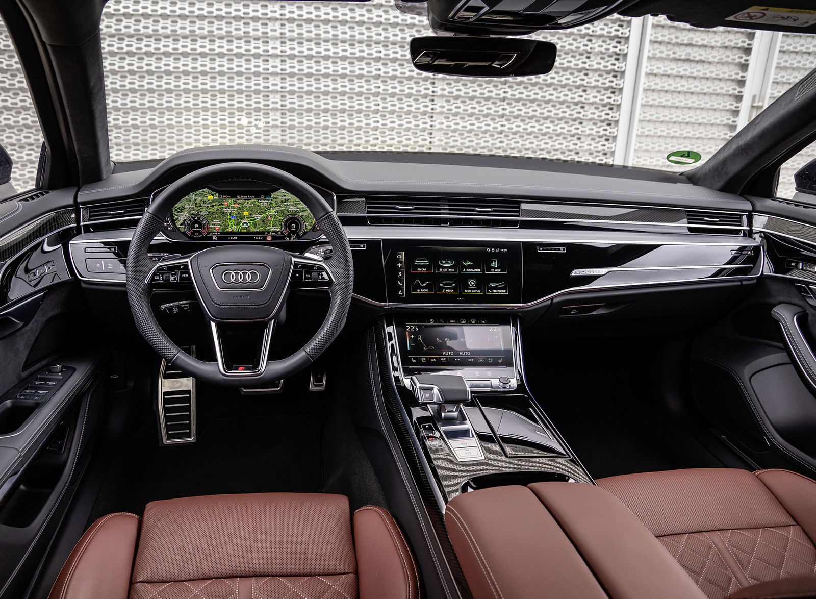 2022 Audi A8 (Color: Daytona Grey Matt Effect) Interior Wallpapers (14)