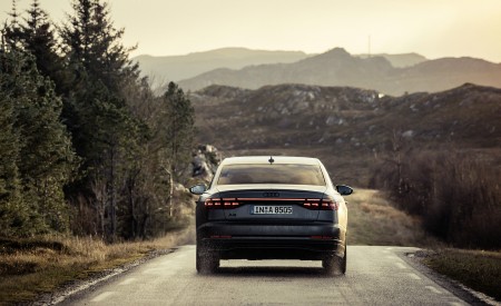 2022 Audi A8 (Color: Daytona Grey Matt Effect) Rear Wallpapers 450x275 (27)