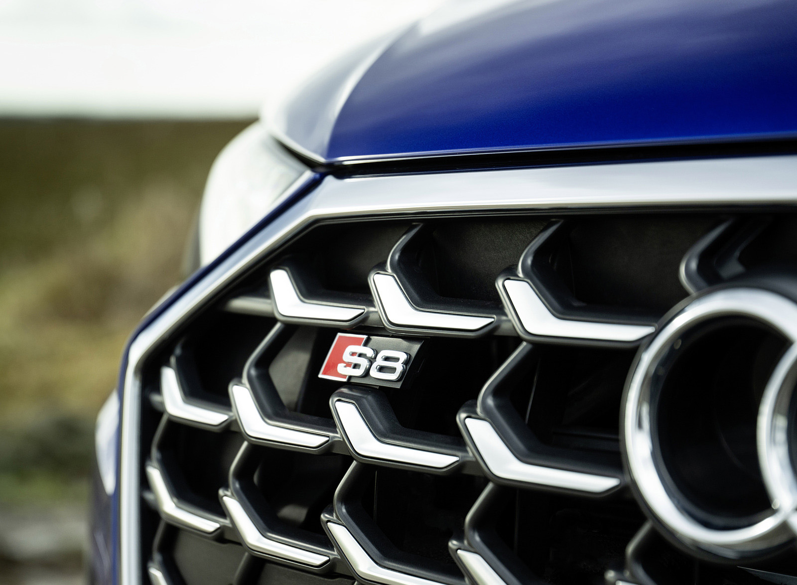 2022 Audi S8 (Color: Ultra Blue) Grille Wallpapers #25 of 53