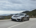 2022 Porsche 718 Cayman GT4 RS (Color: GT Silver Metallic) Front Three-Quarter Wallpapers 150x120