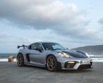 2022 Porsche 718 Cayman GT4 RS (Color: GT Silver Metallic) Front Three-Quarter Wallpapers 150x120