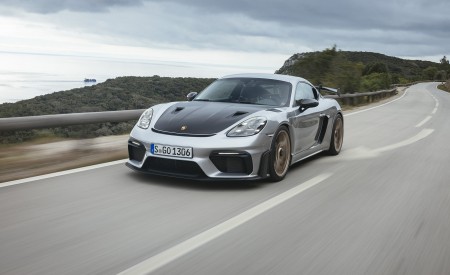 2022 Porsche 718 Cayman GT4 RS (Color: GT Silver Metallic) Front Wallpapers  450x275 (259)