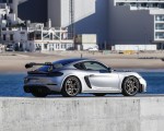 2022 Porsche 718 Cayman GT4 RS (Color: GT Silver Metallic) Rear Three-Quarter Wallpapers 150x120