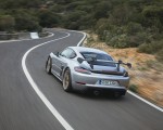2022 Porsche 718 Cayman GT4 RS (Color: GT Silver Metallic) Rear Three-Quarter Wallpapers 150x120