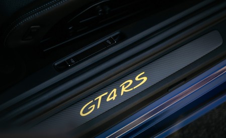 2022 Porsche 718 Cayman GT4 RS (Color: Gentian Blue Metallic) Door Sill Wallpapers 450x275 (98)