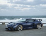 2022 Porsche 718 Cayman GT4 RS (Color: Gentian Blue Metallic) Front Three-Quarter Wallpapers 150x120
