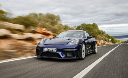 2022 Porsche 718 Cayman GT4 RS (Color: Gentian Blue Metallic) Front Wallpapers  450x275 (71)