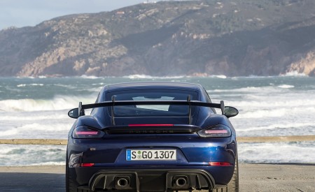2022 Porsche 718 Cayman GT4 RS (Color: Gentian Blue Metallic) Rear Wallpapers 450x275 (77)