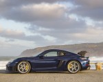 2022 Porsche 718 Cayman GT4 RS (Color: Gentian Blue Metallic) Side Wallpapers 150x120