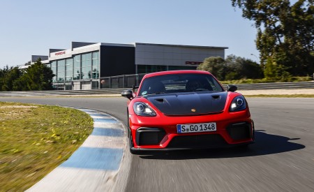 2022 Porsche 718 Cayman GT4 RS (Color: Guards Red) Front Wallpapers 450x275 (10)