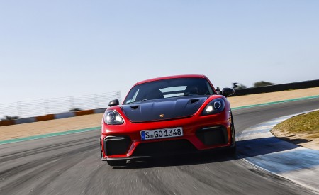 2022 Porsche 718 Cayman GT4 RS (Color: Guards Red) Front Wallpapers 450x275 (2)