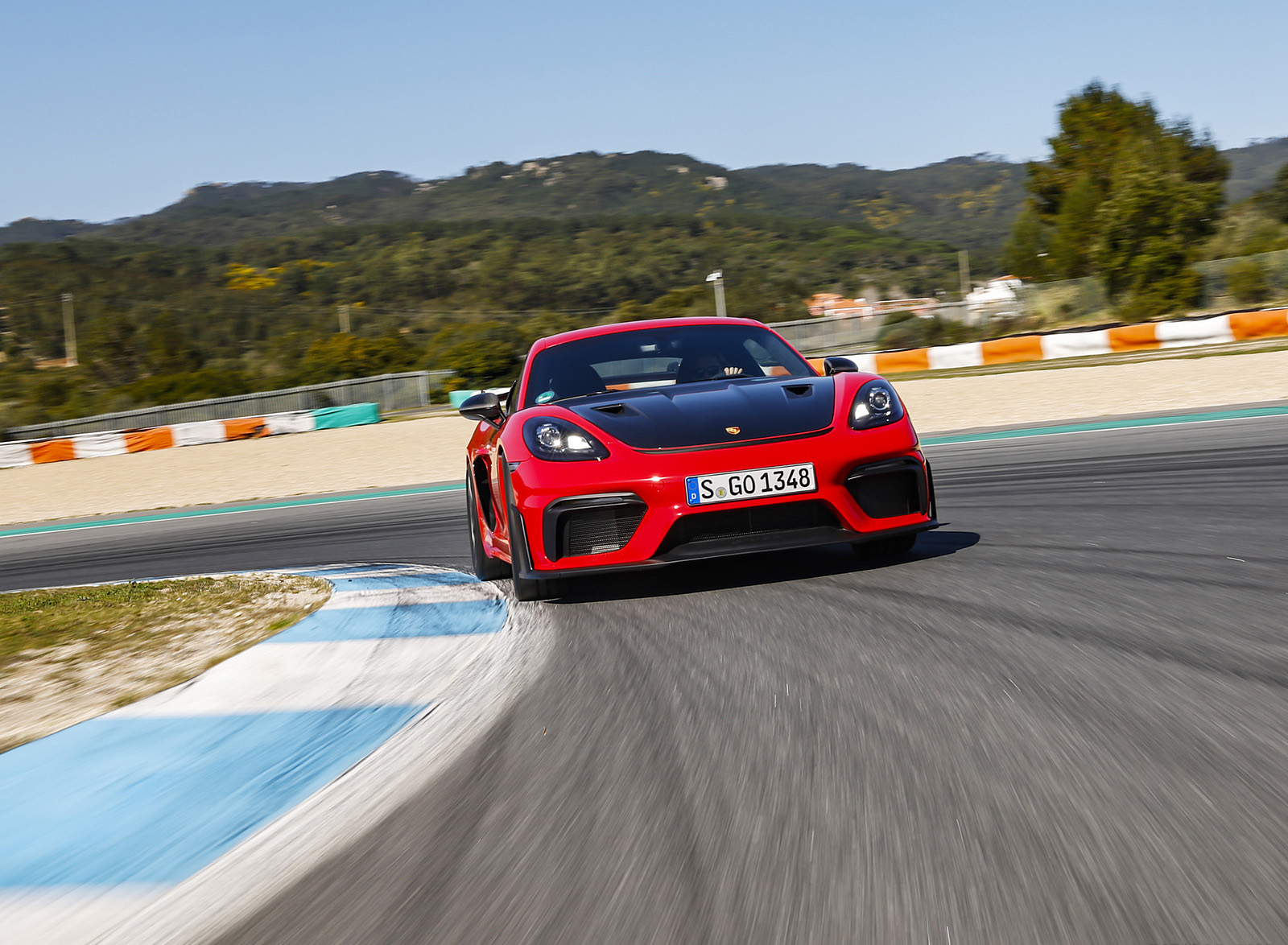 2022 Porsche 718 Cayman GT4 RS (Color: Guards Red) Front Wallpapers  (3)