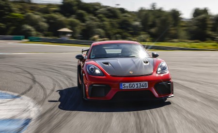 2022 Porsche 718 Cayman GT4 RS (Color: Guards Red) Front Wallpapers 450x275 (6)