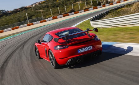 2022 Porsche 718 Cayman GT4 RS (Color: Guards Red) Rear Wallpapers 450x275 (8)
