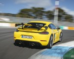2022 Porsche 718 Cayman GT4 RS (Color: Racing Yellow) Rear Three-Quarter Wallpapers 150x120