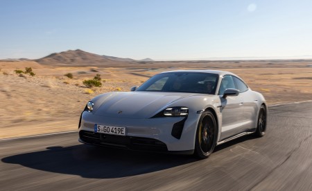 2022 Porsche Taycan GTS (Color: Crayon) Front Three-Quarter Wallpapers 450x275 (62)