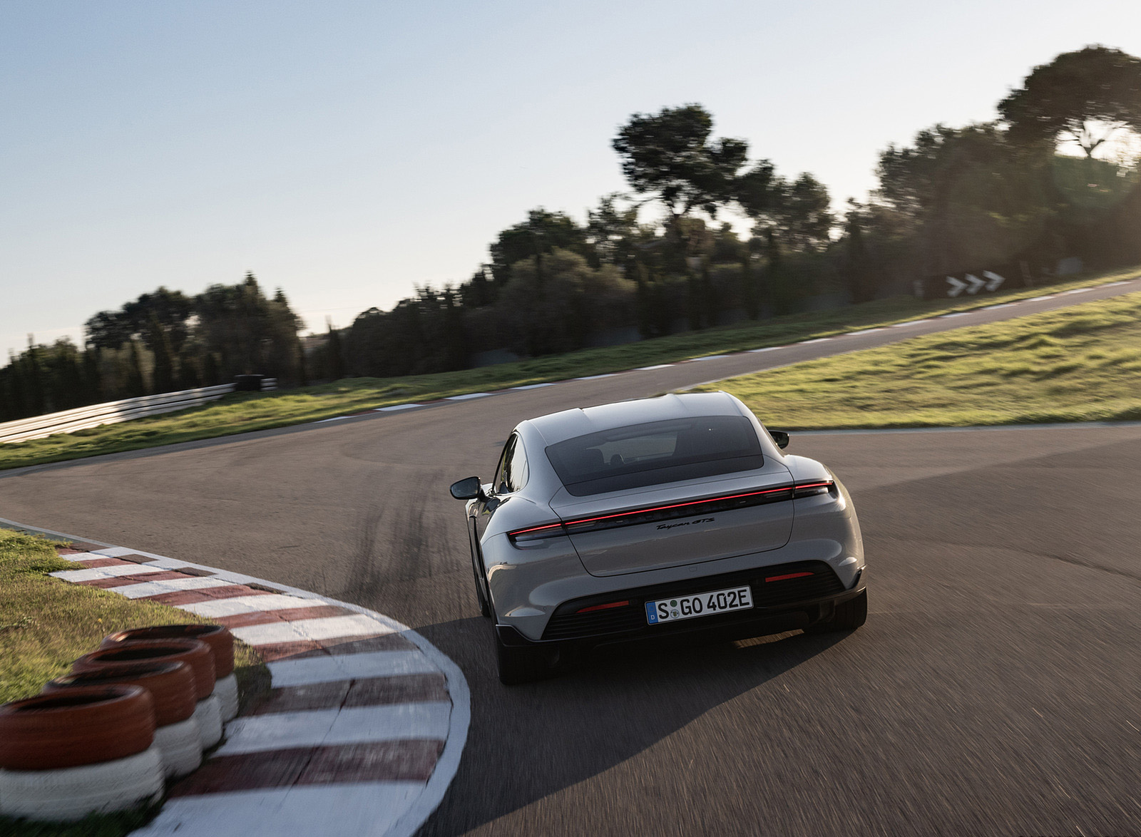 2022 Porsche Taycan GTS (Color: Crayon) Rear Wallpapers (9)