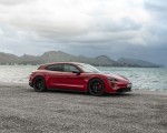 2022 Porsche Taycan GTS Sport Turismo (Color: Carmine Red) Front Three-Quarter Wallpapers 150x120