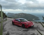 2022 Porsche Taycan GTS Sport Turismo (Color: Carmine Red) Front Three-Quarter Wallpapers 150x120