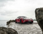 2022 Porsche Taycan GTS Sport Turismo (Color: Carmine Red) Front Three-Quarter Wallpapers 150x120