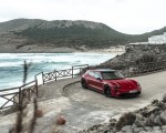 2022 Porsche Taycan GTS Sport Turismo (Color: Carmine Red) Front Three-Quarter Wallpapers 150x120