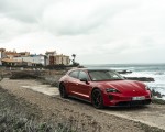 2022 Porsche Taycan GTS Sport Turismo (Color: Carmine Red) Front Three-Quarter Wallpapers 150x120