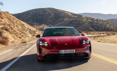 2022 Porsche Taycan GTS Sport Turismo (Color: Carmine Red) Front Wallpapers 450x275 (151)