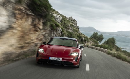 2022 Porsche Taycan GTS Sport Turismo (Color: Carmine Red) Front Wallpapers 450x275 (48)