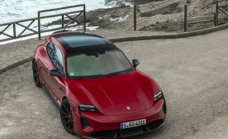 2022 Porsche Taycan GTS Sport Turismo (Color: Carmine Red) Front Wallpapers 450x275 (99)