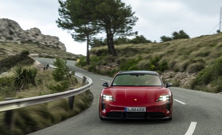2022 Porsche Taycan GTS Sport Turismo (Color: Carmine Red) Front Wallpapers 450x275 (54)