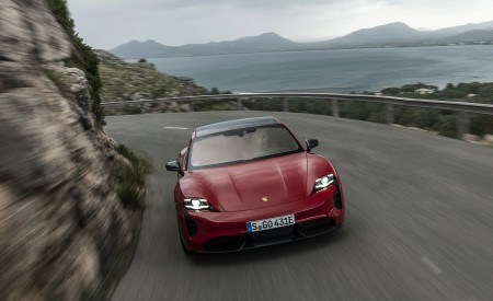 2022 Porsche Taycan GTS Sport Turismo (Color: Carmine Red) Front Wallpapers 450x275 (46)