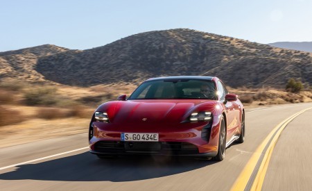 2022 Porsche Taycan GTS Sport Turismo (Color: Carmine Red) Front Wallpapers 450x275 (144)