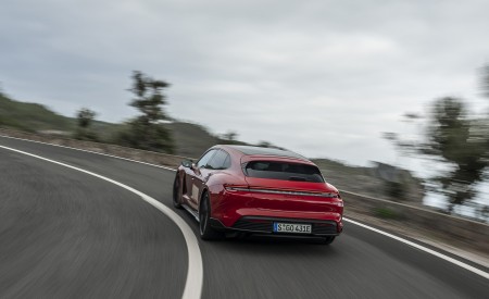 2022 Porsche Taycan GTS Sport Turismo (Color: Carmine Red) Rear Wallpapers 450x275 (72)