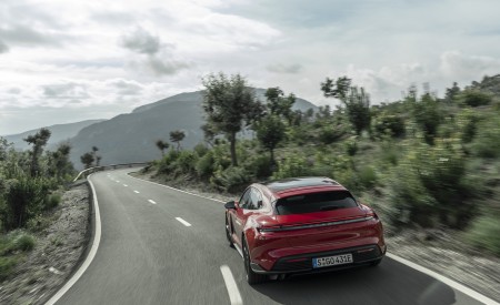 2022 Porsche Taycan GTS Sport Turismo (Color: Carmine Red) Rear Wallpapers 450x275 (61)